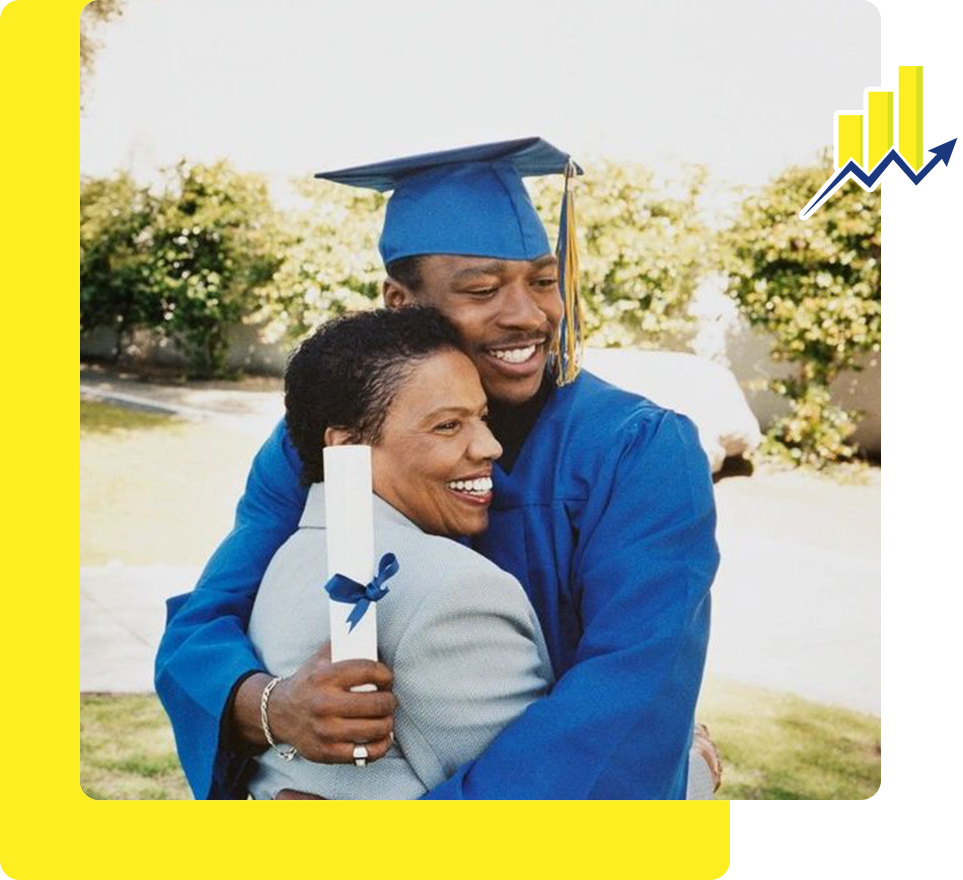 A man and woman hugging in front of trees.